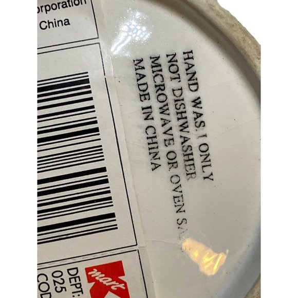 K-Mart Easter Bunny Rabbit Snack/ Treat Plate Yellow Scarf Vintage - Picture 8 of 9